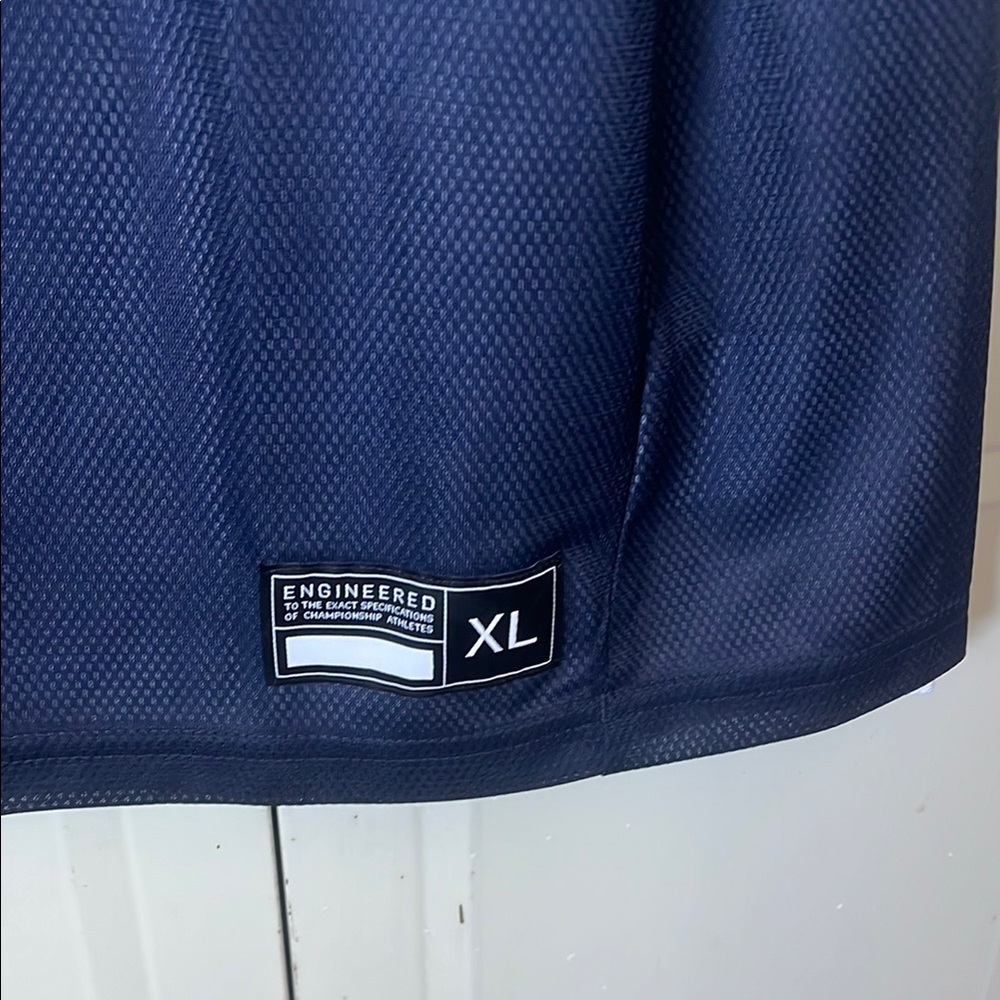 Nike Blue and Gray Sleeveless Boxy Men's Jersey - Picture 3 of 5